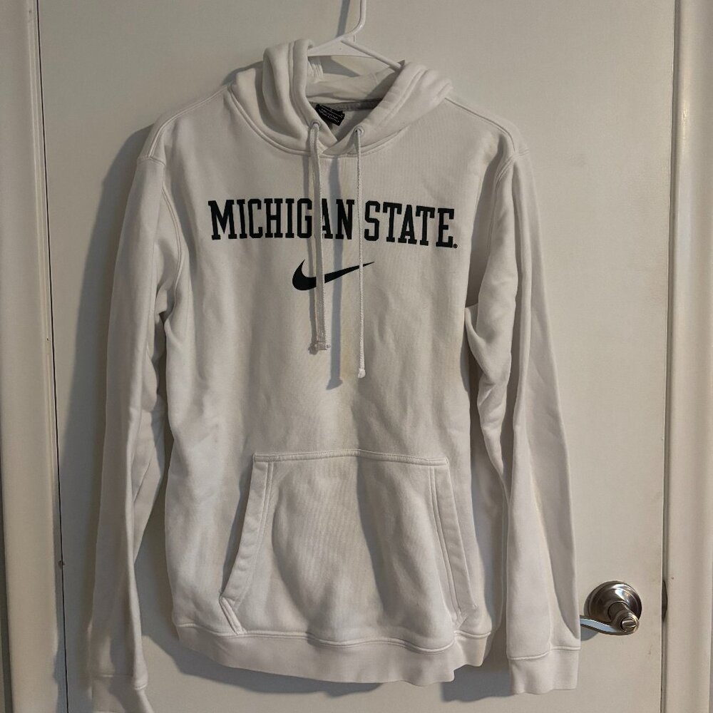 Mens Medium White Michigan State Nike Hoodie